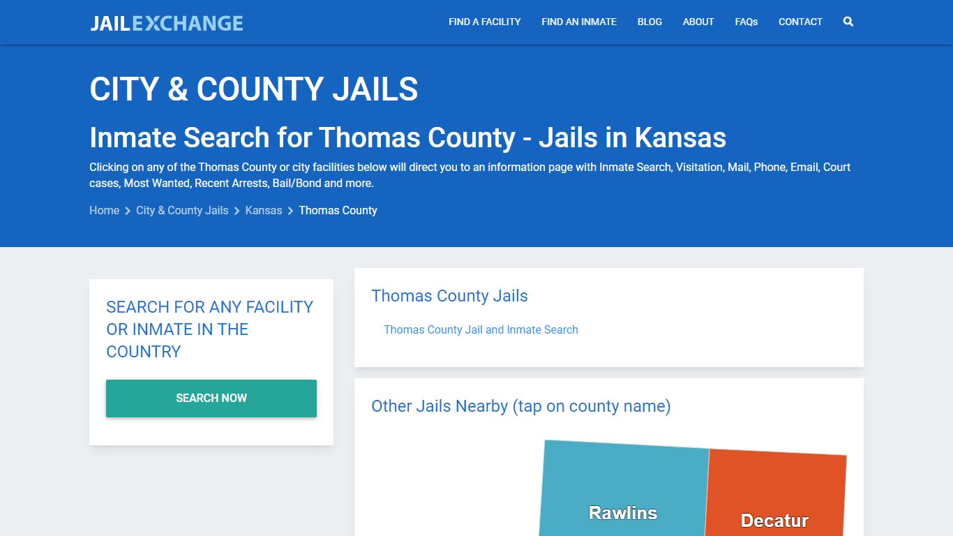Inmate Search for Thomas County | Jails in Kansas - Jail Exchange